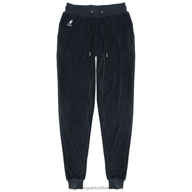 Kangol kvinnor joggingbyxor i frotté B0ZLB1051 byxor svart skönhet