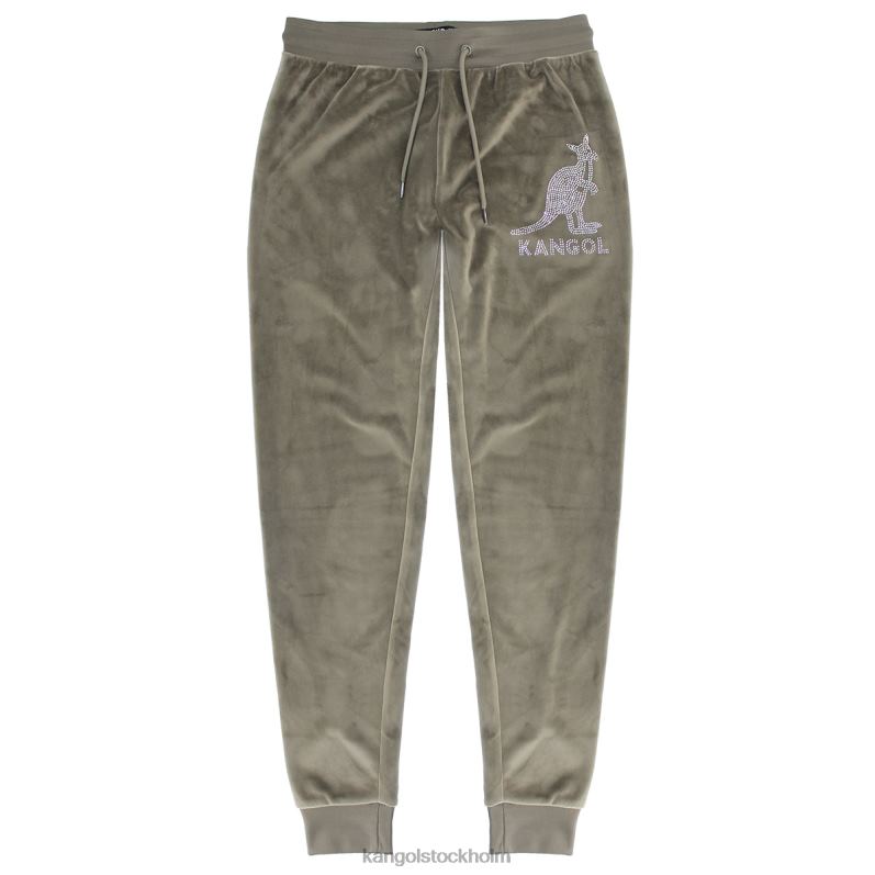 Kangol kvinnor joggingbyxor i velour B0ZLB1045 byxor murkla