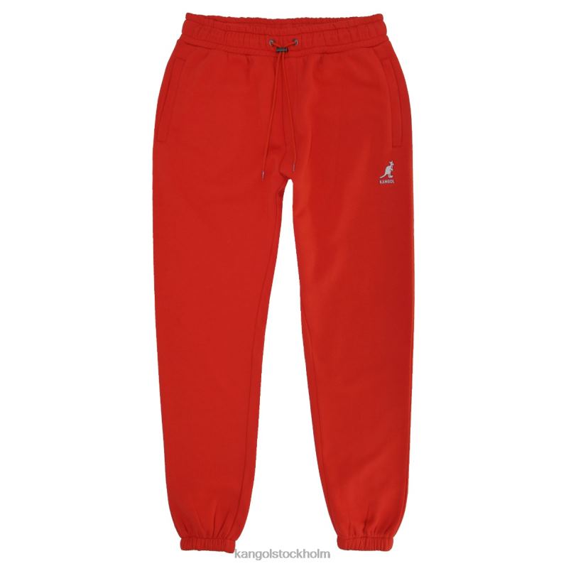 Kangol män broderad joggingbyxa B0ZLB1057 byxor röd