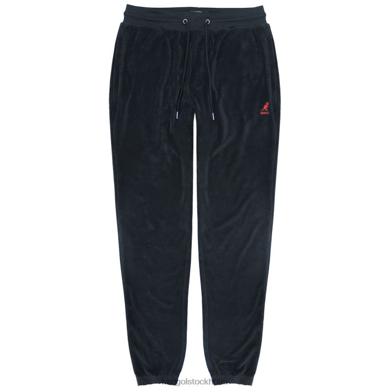 Kangol män joggingbyxor i frotté B0ZLB1066 byxor svart skönhet
