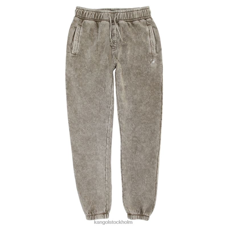 Kangol unisex- acid trip broderade joggingbyxor B0ZLB1006 byxor beige tvätt