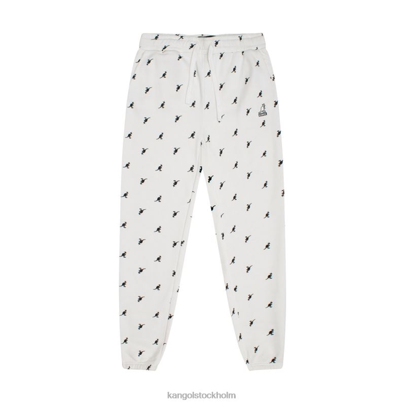 Kangol unisex- aop joggare B0ZLB1024 byxor benvit kombo