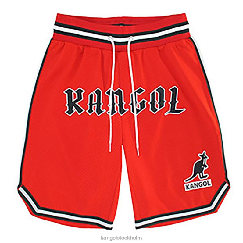 Kangol unisex- basketshorts på speldagen B0ZLB1009 byxor röd