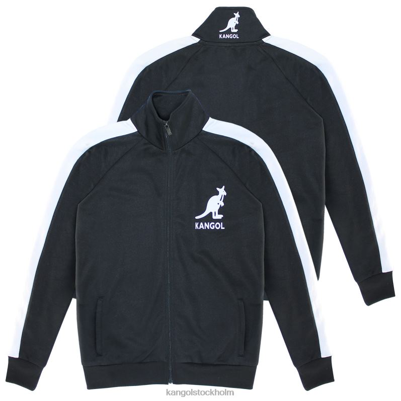 Kangol män french terry träningsjacka B0ZLB1161 Kläder svart skönhet