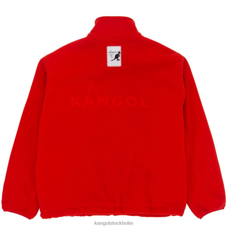 Kangol unisex- fleecejacka med dragkedja B0ZLB1233 Kläder flamma scharlakansröd