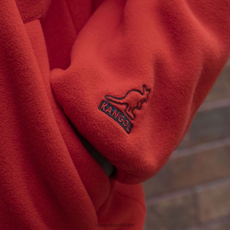 Kangol unisex- fleecejacka med dragkedja B0ZLB1233 Kläder flamma scharlakansröd