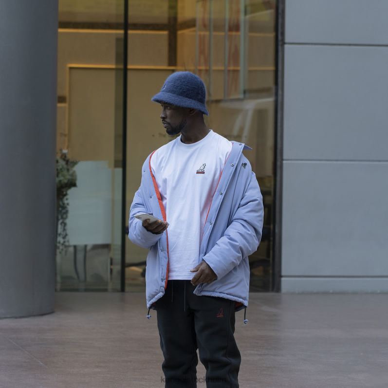 Kangol unisex- oversized jacka B0ZLB1228 Kläder isig lila