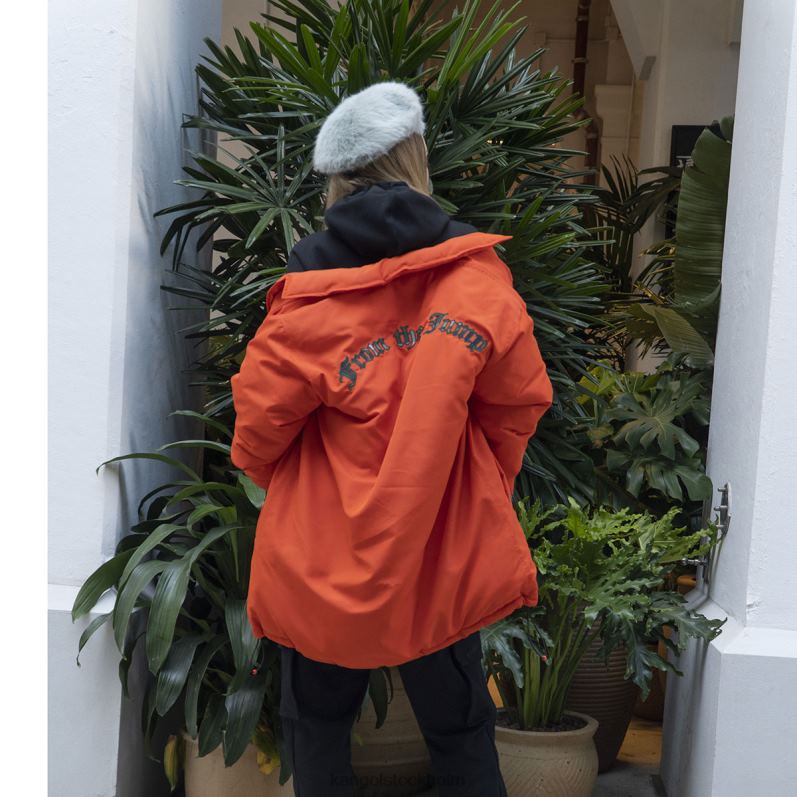 Kangol unisex- oversized jacka B0ZLB1229 Kläder mandarin tango