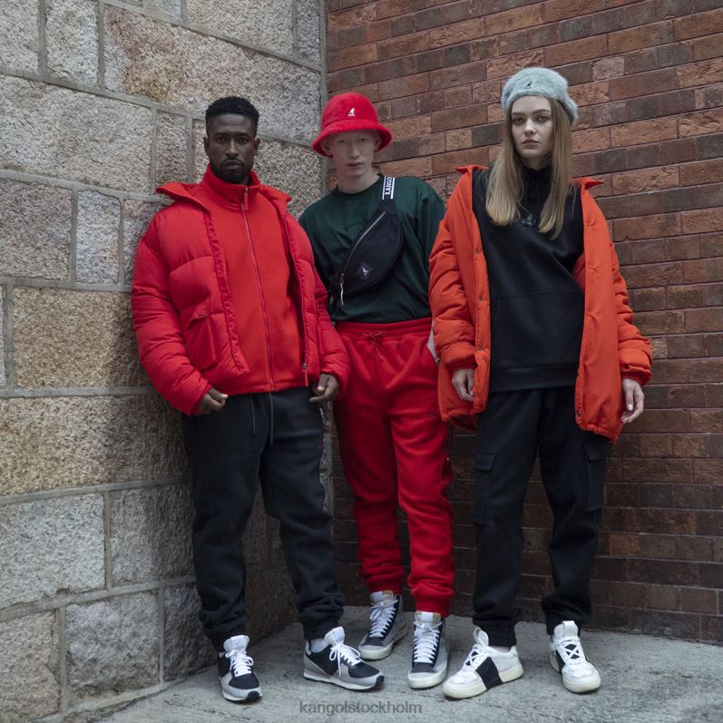 Kangol unisex- oversized jacka B0ZLB1229 Kläder mandarin tango