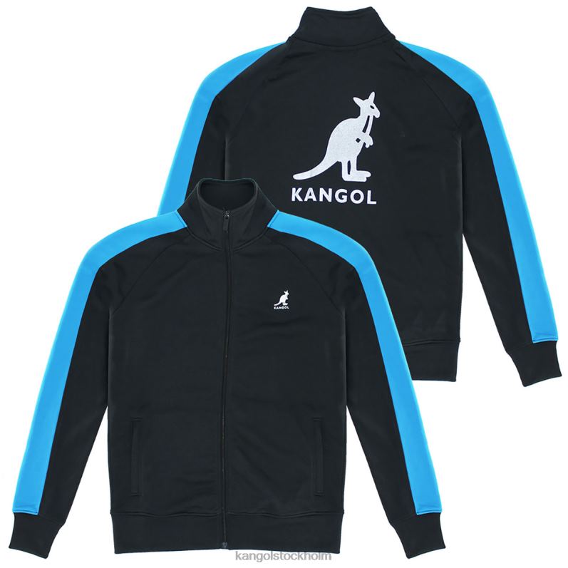 Kangol unisex- retro träningsjacka B0ZLB1195 Kläder svart/kungligt
