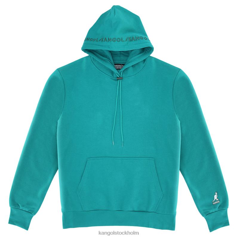 Kangol män broderad hoodie B0ZLB1148 Kläder smaragd