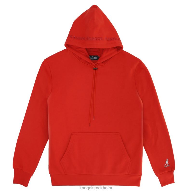 Kangol män broderad hoodie B0ZLB1149 Kläder röd