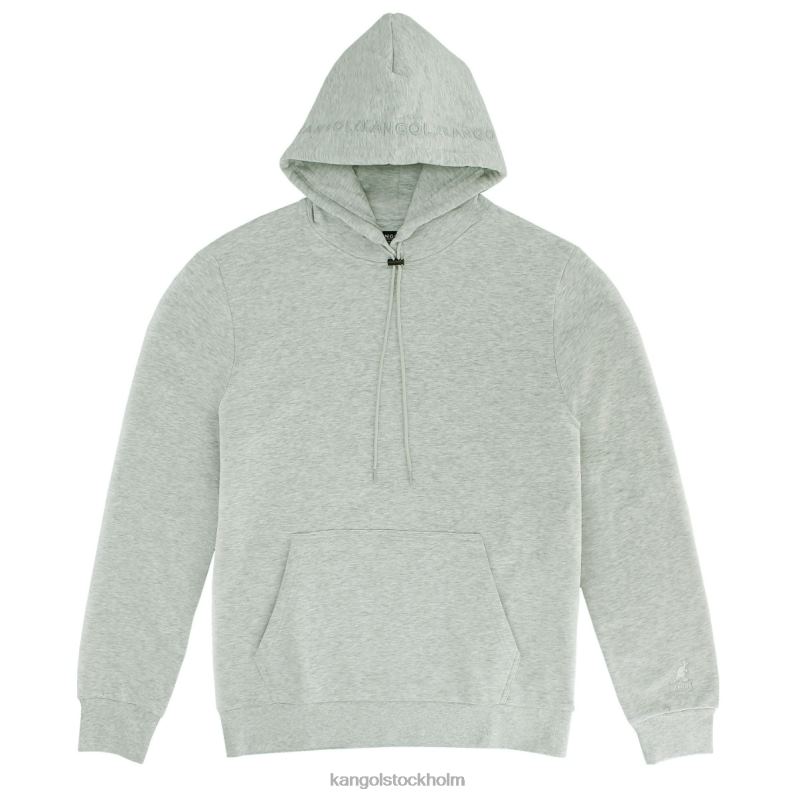 Kangol män broderad hoodie B0ZLB1152 Kläder askgrå