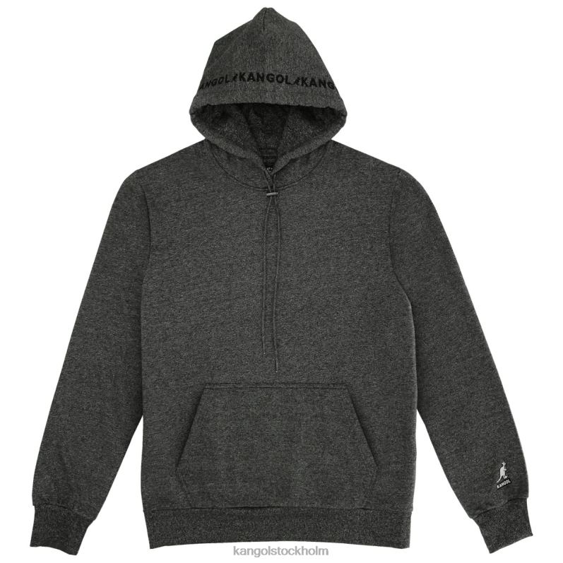 Kangol män broderad hoodie B0ZLB1153 Kläder svart syro