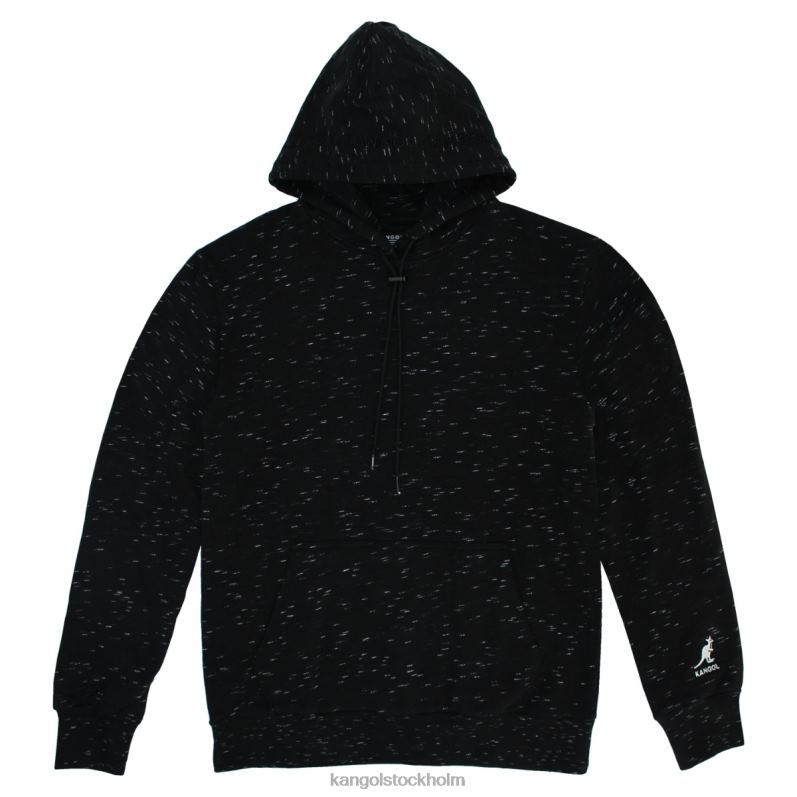 Kangol män broderad hoodie B0ZLB1154 Kläder svart injicera