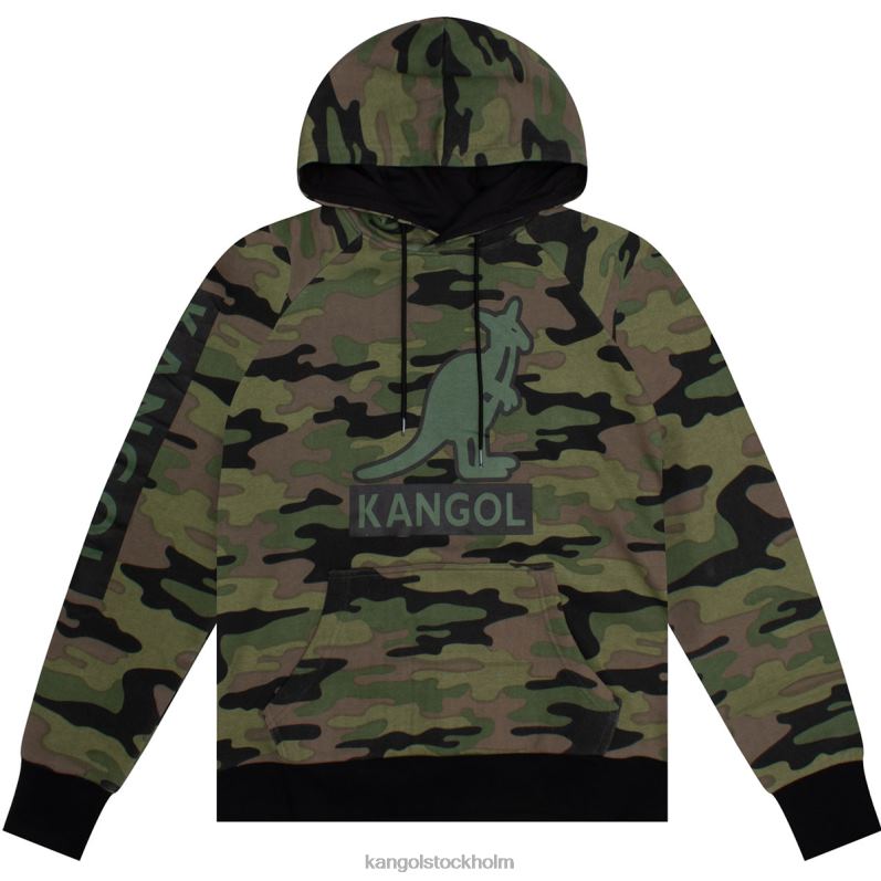 Kangol unisex- camo hoodie B0ZLB1112 Kläder armékamo