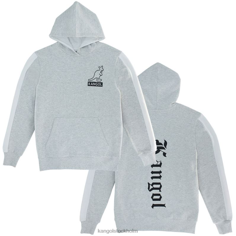 Kangol unisex- gotisk hoodie B0ZLB1106 Kläder grå mix