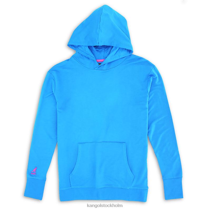 Kangol unisex- hoodie i popfärg B0ZLB1115 Kläder indigo bunting