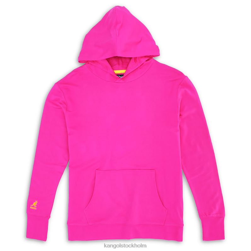 Kangol unisex- hoodie i popfärg B0ZLB1116 Kläder rosa påfågel
