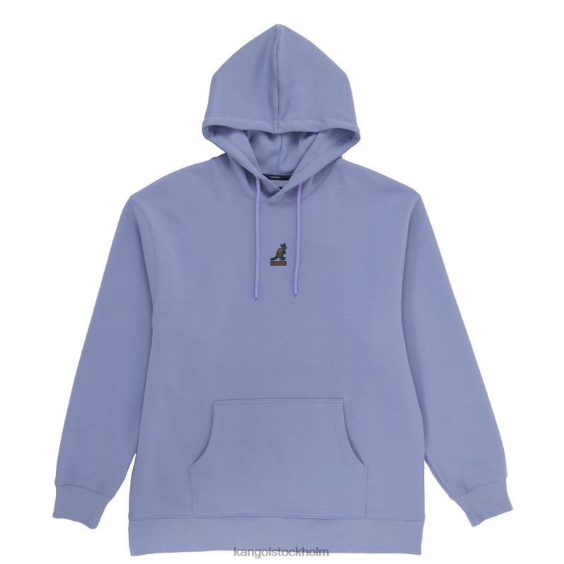 Kangol unisex- interlock hoodie B0ZLB1183 Kläder isig lila