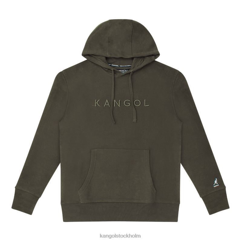 Kangol unisex- lyxig broderad hoodie B0ZLB1167 Kläder vitkol