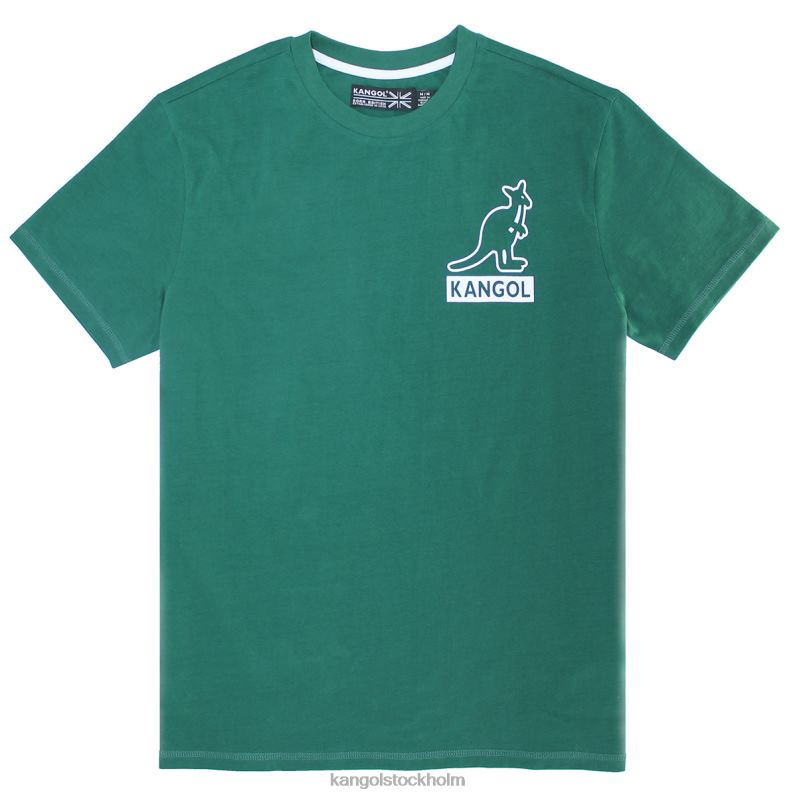 Kangol män tennis t-shirt B0ZLB1227 Kläder mörkgrön