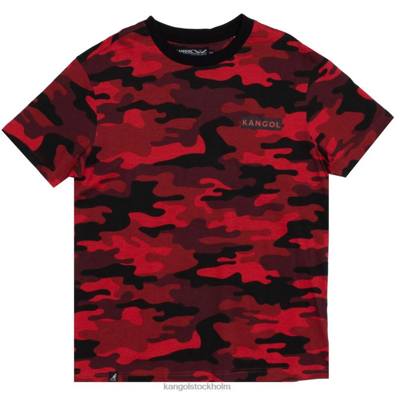 Kangol unisex- camo t-shirt B0ZLB1222 Kläder röd camo