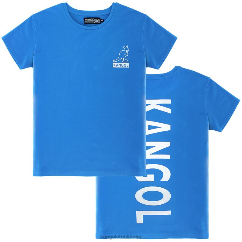 Kangol unisex- folie kortärmad t-shirt B0ZLB1217 Kläder indigo bunting/vit