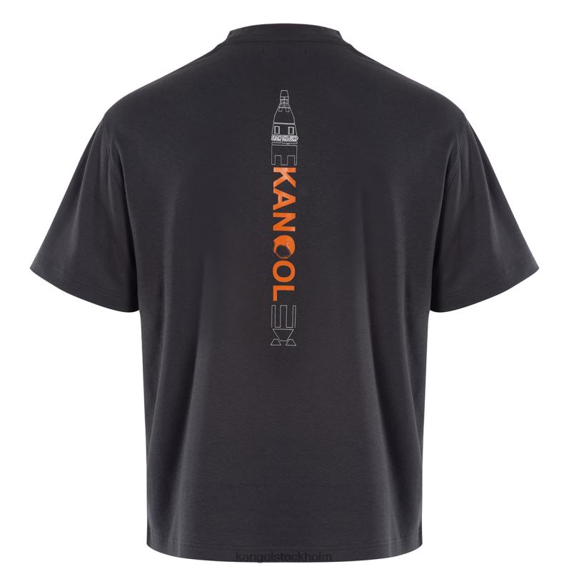 Kangol unisex- grafisk t-shirt för rymdraket B0ZLB1198 Kläder ebenholts
