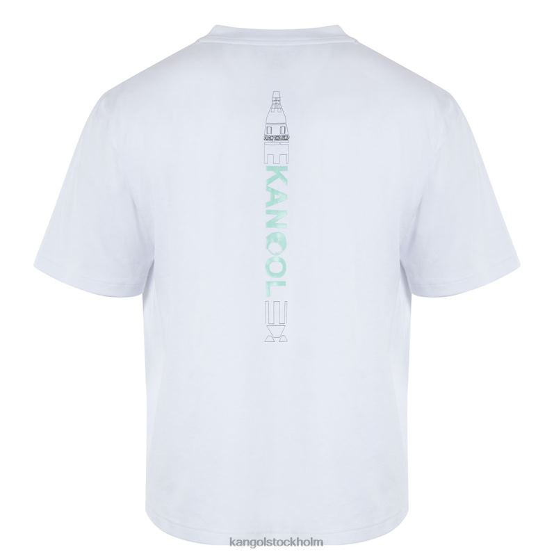 Kangol unisex- grafisk t-shirt för rymdraket B0ZLB1199 Kläder vit