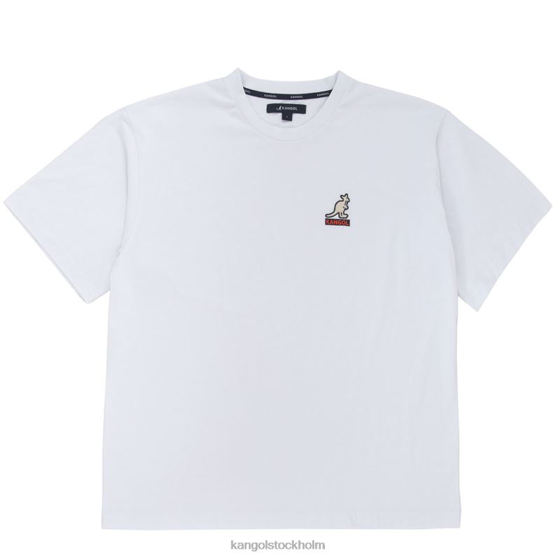Kangol unisex- logotyp baksida t-shirt B0ZLB1237 Kläder vit