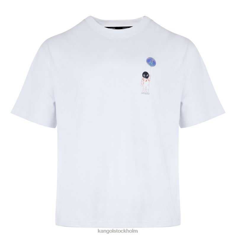 Kangol unisex- utrymme man grafisk tee B0ZLB1208 Kläder vit