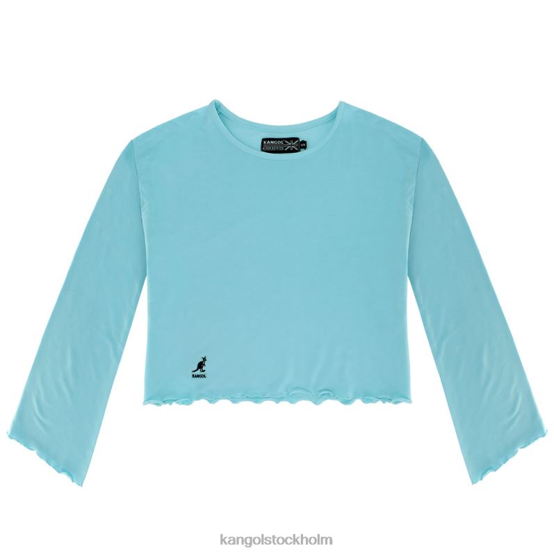 Kangol kvinnor ruggig crop top B0ZLB1226 Kläder tanager turkos