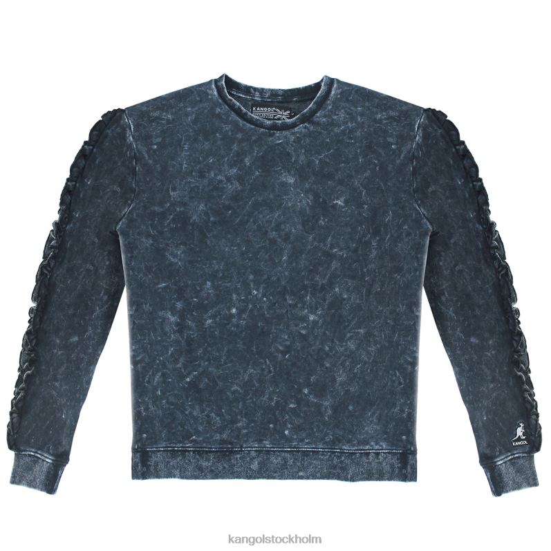 Kangol kvinnor syratvätt volang popover B0ZLB1174 Kläder svart skönhet