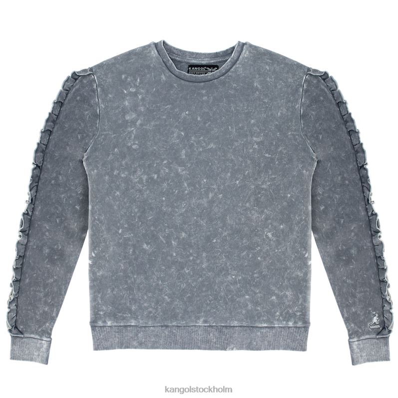 Kangol kvinnor syratvätt volang popover B0ZLB1174 Kläder svart skönhet