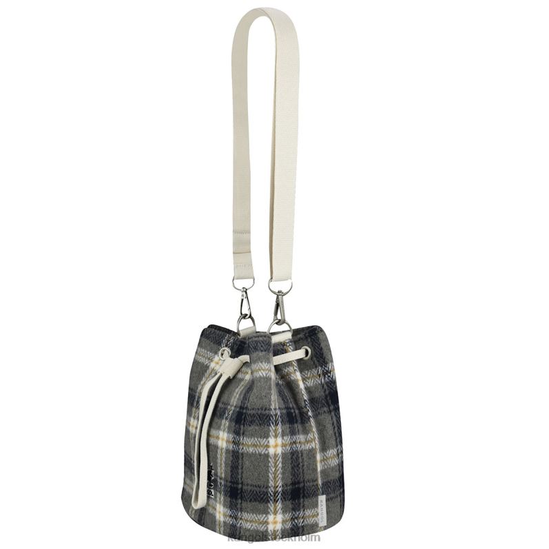 Kangol unisex- checker ii bucket bag B0ZLB971 Tillbehör grå pläd