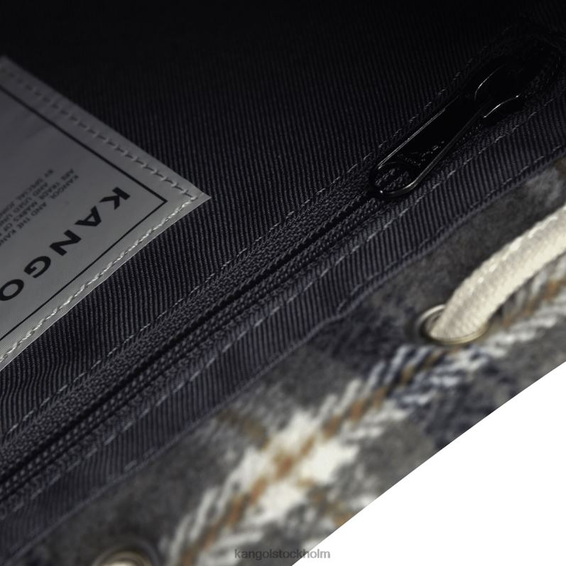 Kangol unisex- checker ii bucket bag B0ZLB971 Tillbehör grå pläd