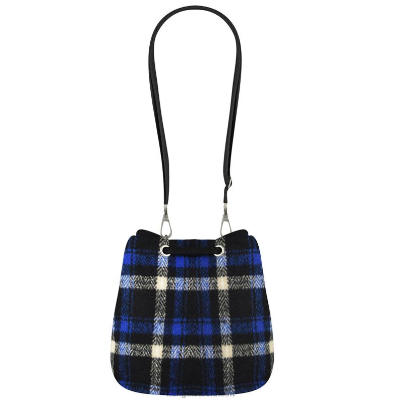 Kangol unisex- checker ii bucket bag B0ZLB972 Tillbehör marin pläd