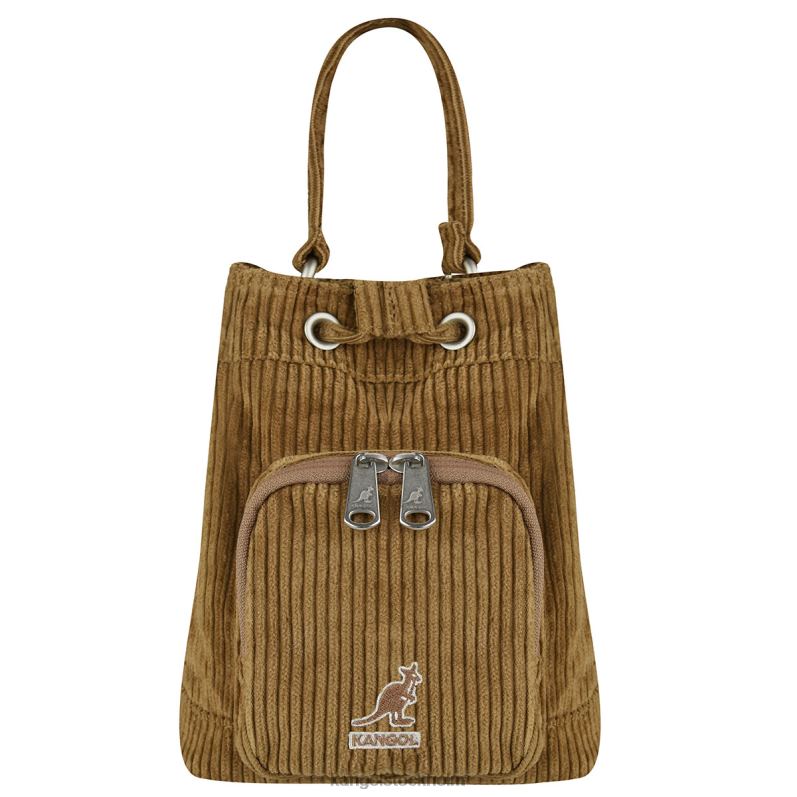 Kangol unisex- cord v pocket bucket bag B0ZLB977 Tillbehör brun