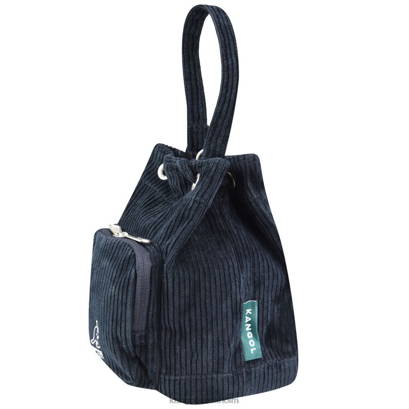 Kangol unisex- cord v pocket bucket bag B0ZLB978 Tillbehör Marin