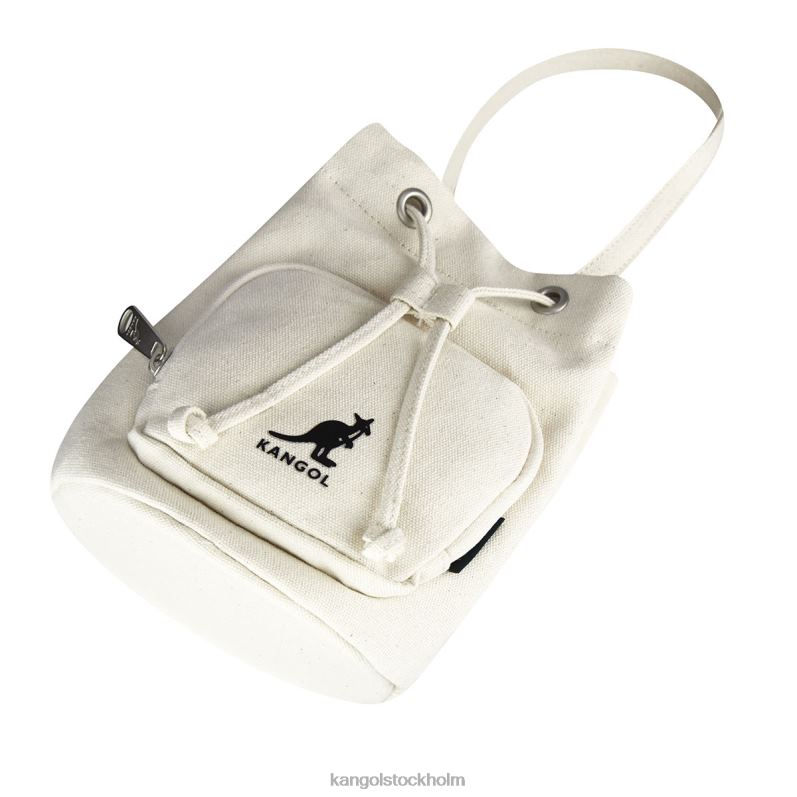 Kangol unisex- lucky canvas bucket bag B0ZLB940 Tillbehör elfenben