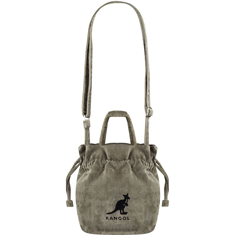 Kangol unisex- väska med dragsko i sammet B0ZLB991 Tillbehör brun