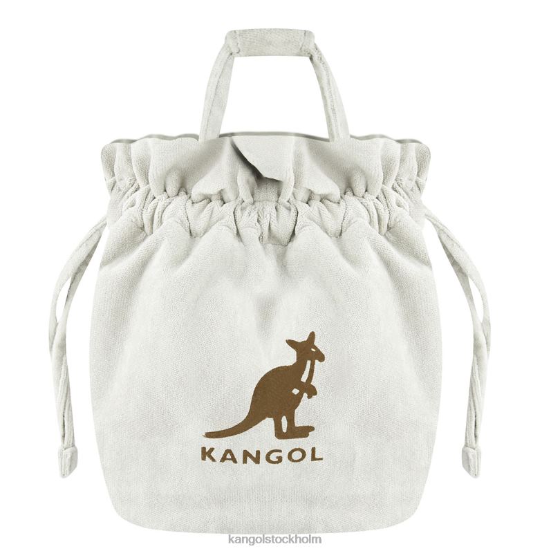 Kangol unisex- väska med dragsko i sammet B0ZLB992 Tillbehör elfenben