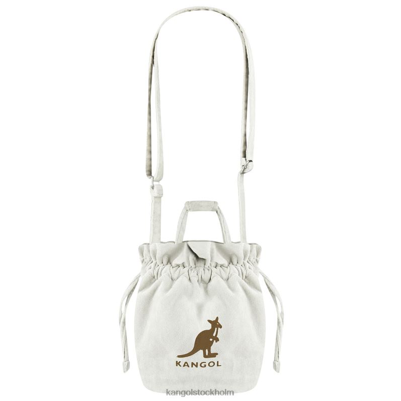 Kangol unisex- väska med dragsko i sammet B0ZLB992 Tillbehör elfenben