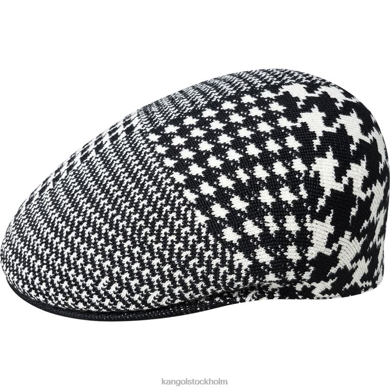Kangol unisex- abstrakt houndstooth 504 B0ZLB108 Tillbehör kräm/svart