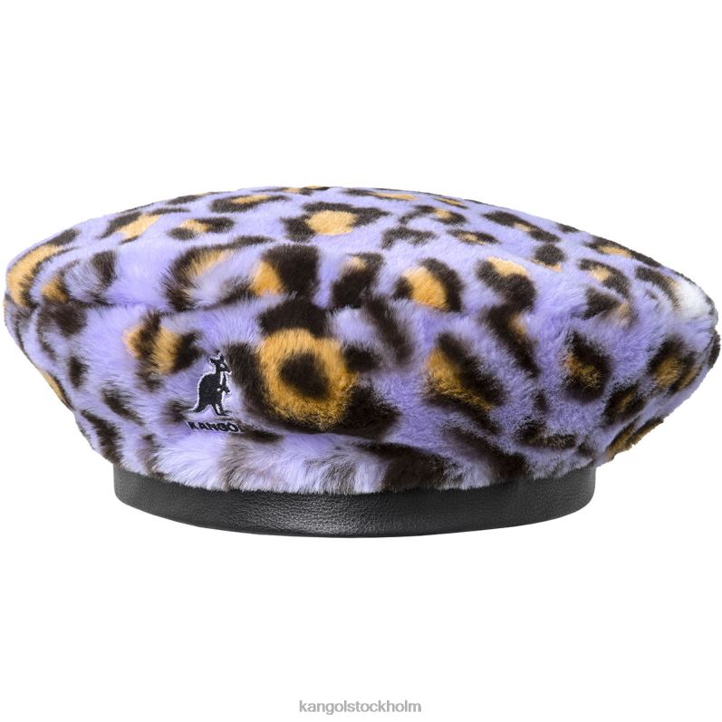 Kangol unisex- basker i fuskpäls B0ZLB406 Tillbehör lavendel leopard