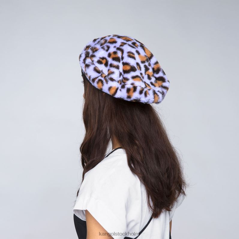 Kangol unisex- basker i fuskpäls B0ZLB406 Tillbehör lavendel leopard