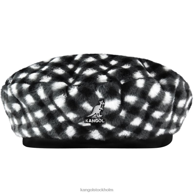 Kangol unisex- basker i fuskpäls B0ZLB407 Tillbehör svart gingham