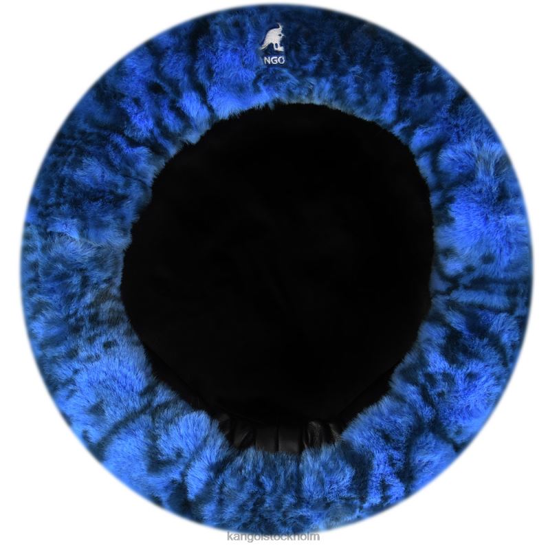 Kangol unisex- basker i fuskpäls B0ZLB408 Tillbehör blå orm