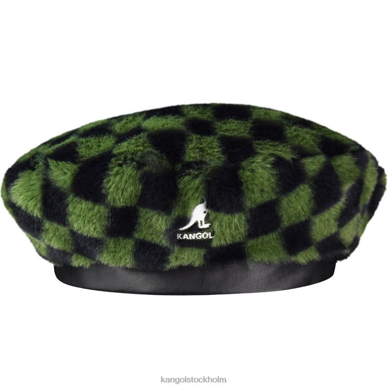 Kangol unisex- basker i fuskpäls B0ZLB409 Tillbehör olivcheck